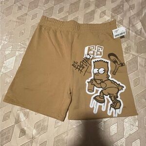 Tan Graphic Men Shorts